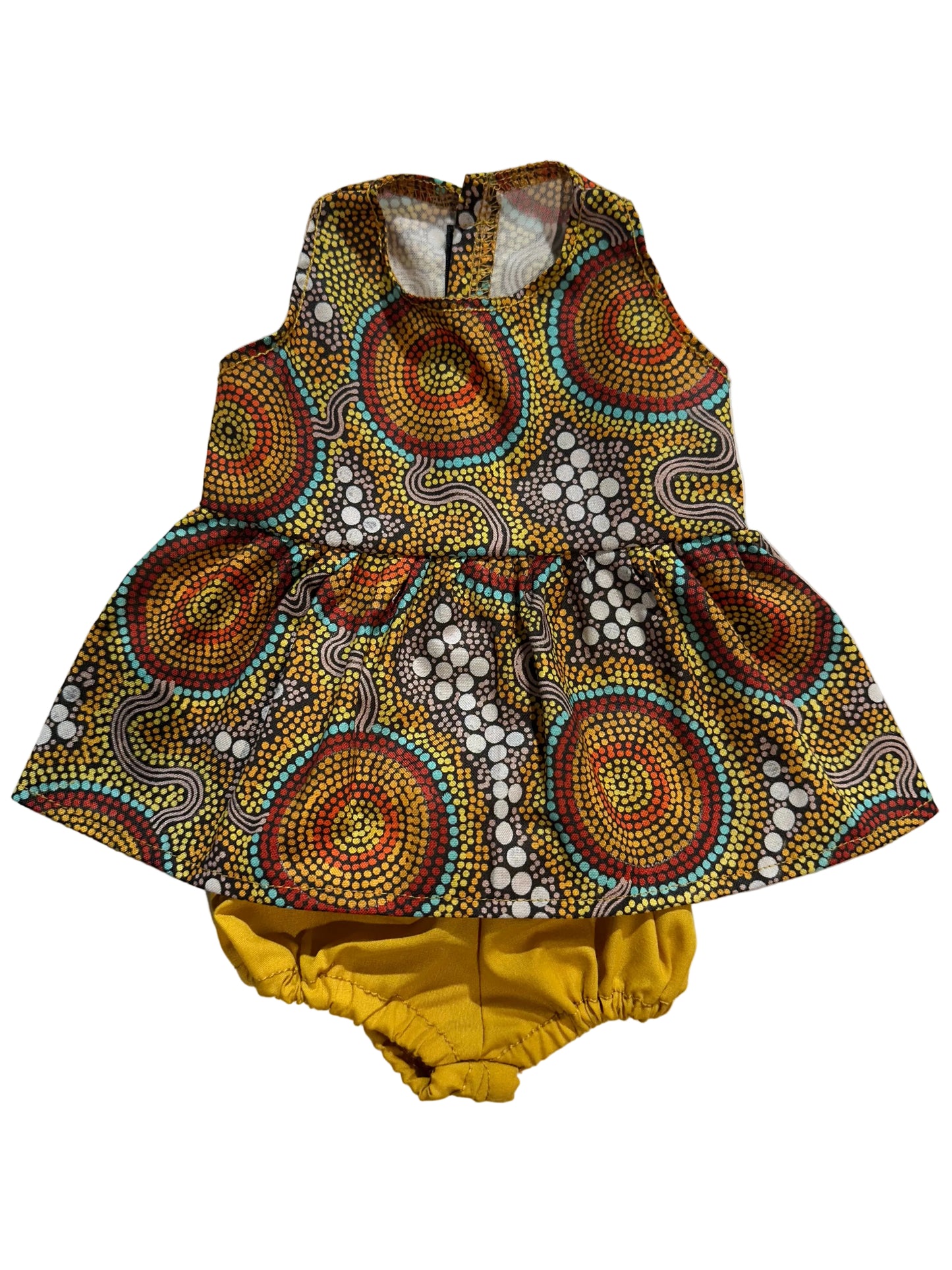 Indigenous Pattern Dress & Bloomers Set - 2 Piece