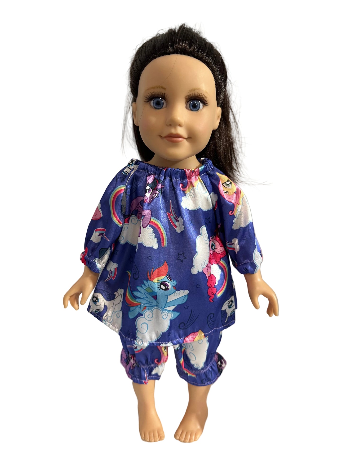 Purple Satin Character Pyjamas - 2 Piece