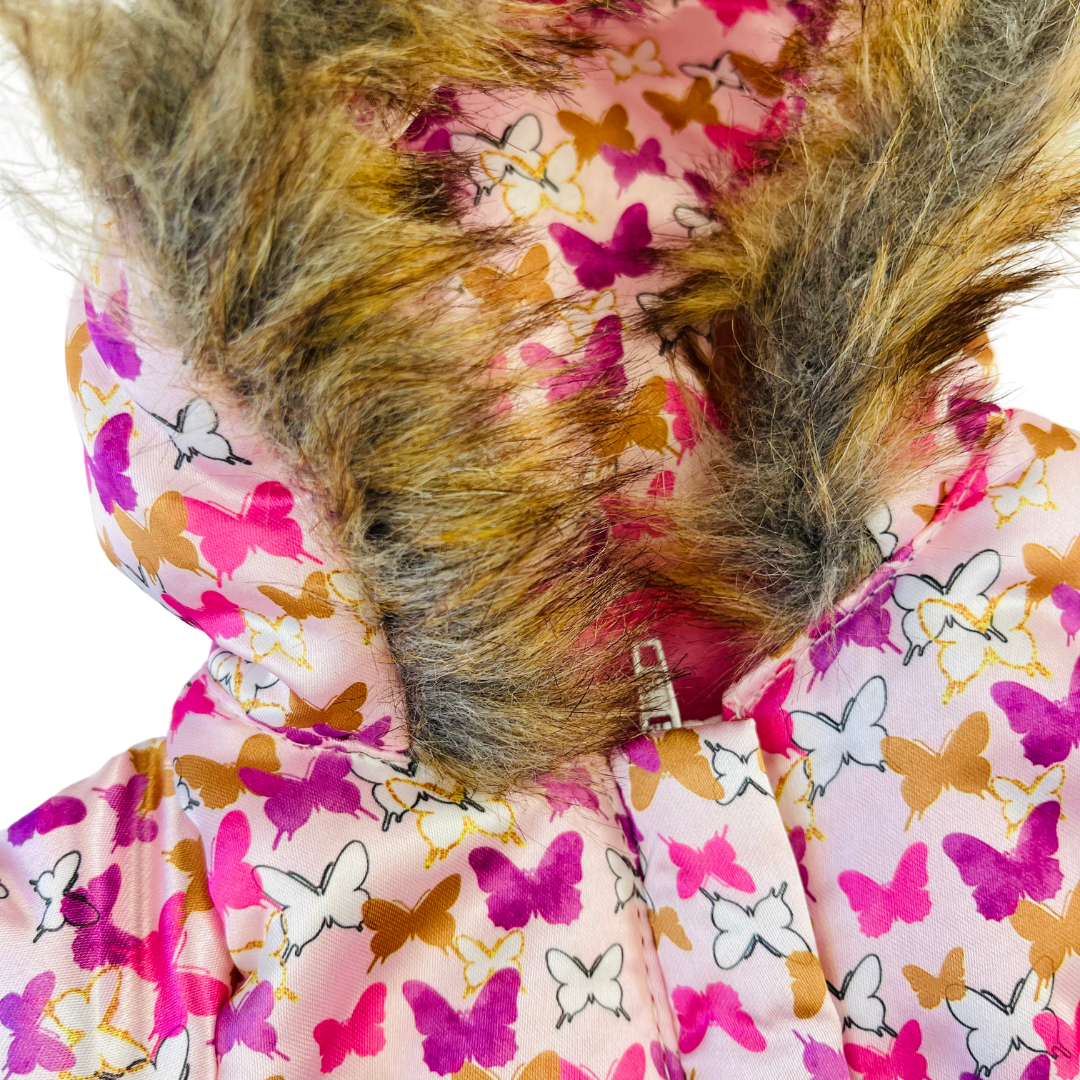 Butterfly Hooded Warm Puffer Jacket