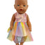 Orange Shimmer & Rainbow Tulle Dress