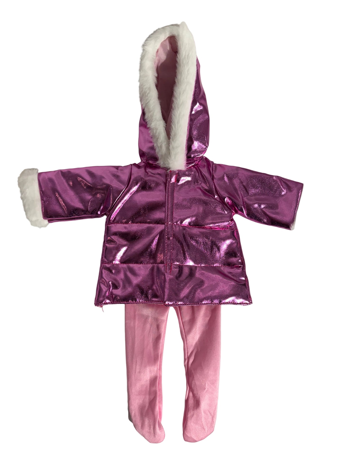 Shimmer Luxe Hooded Jacket & Stockings Set - 2 Piece Set