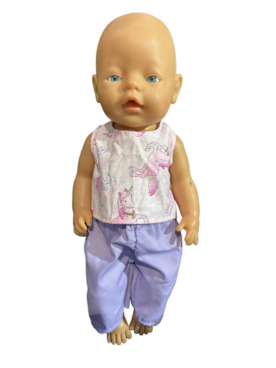 Unicorn Print Top & Shorts Set - 2 Piece