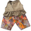 Indigenous Pattern Ruffled Singlet & Pant Set - 2 Piece