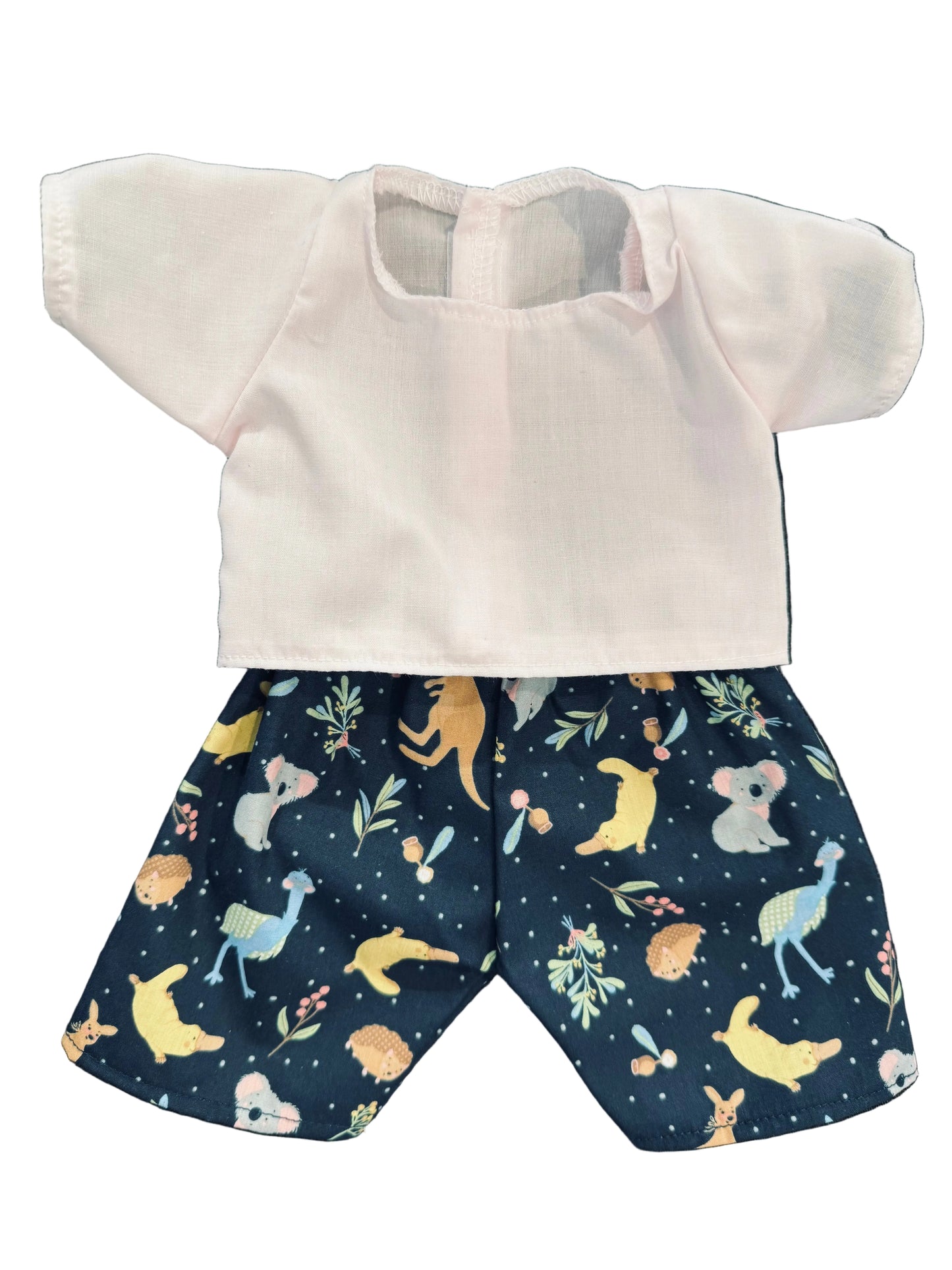 Pink or Blue Shirt & Australian Animal Blue Pant Set - 2 Piece