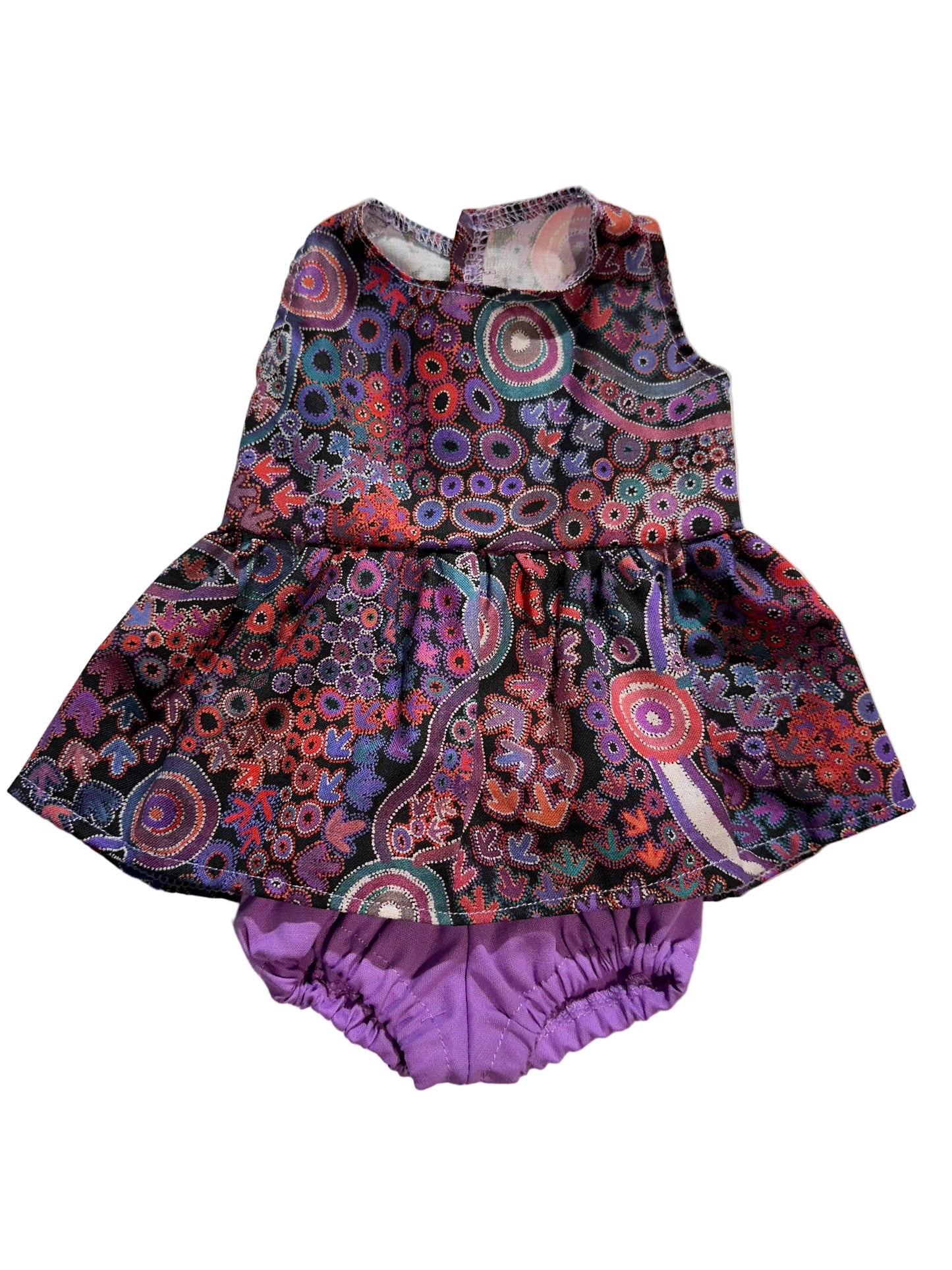 Indigenous Pattern Dress & Bloomers Set - 2 Piece