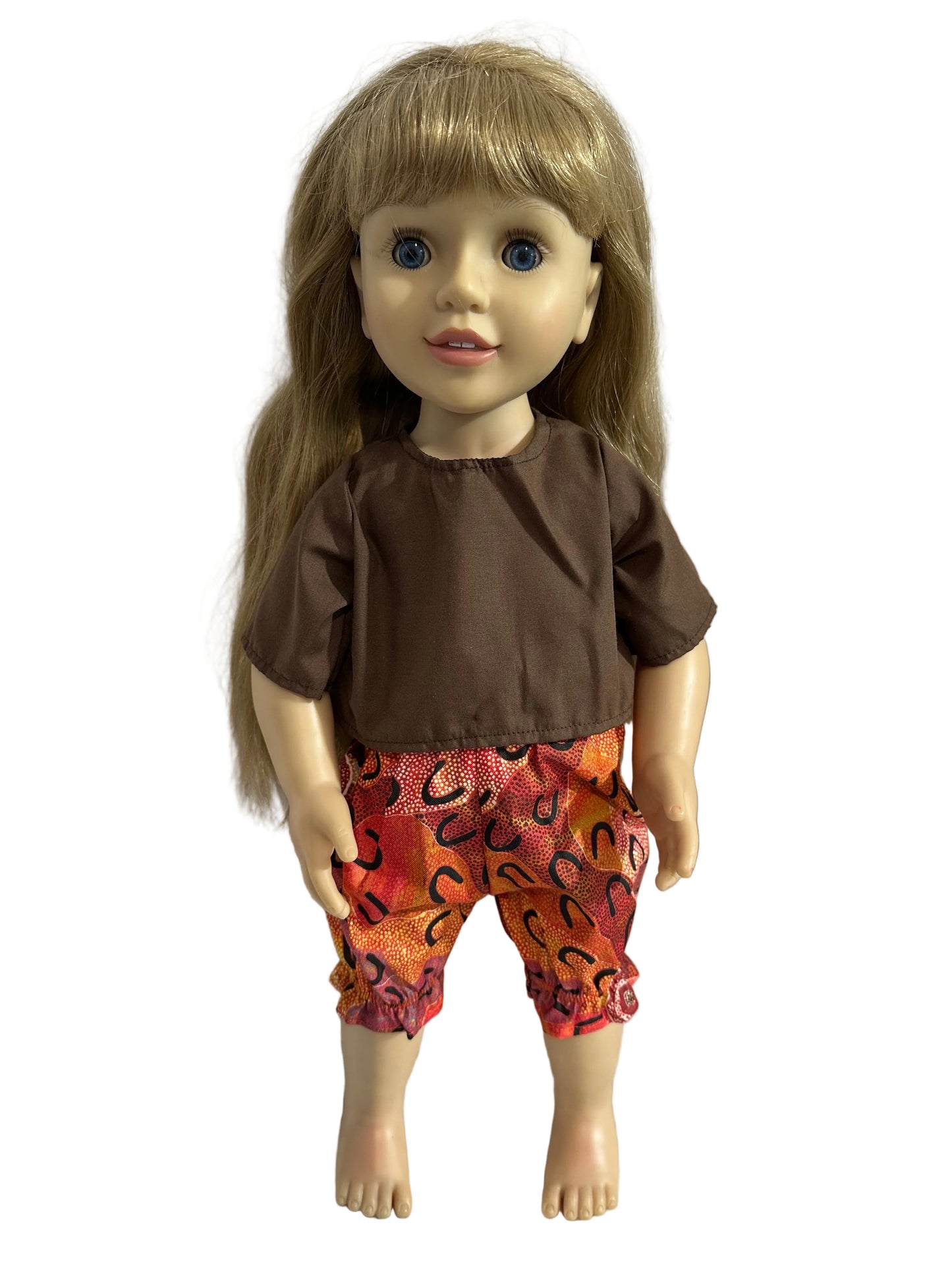 Indigenous Pattern Shirt & Ruffled Pant Set - 2 Piece
