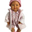 Blush  Floral Romper, Beanie, Hooded Jack & Booties - 4 Piece Set