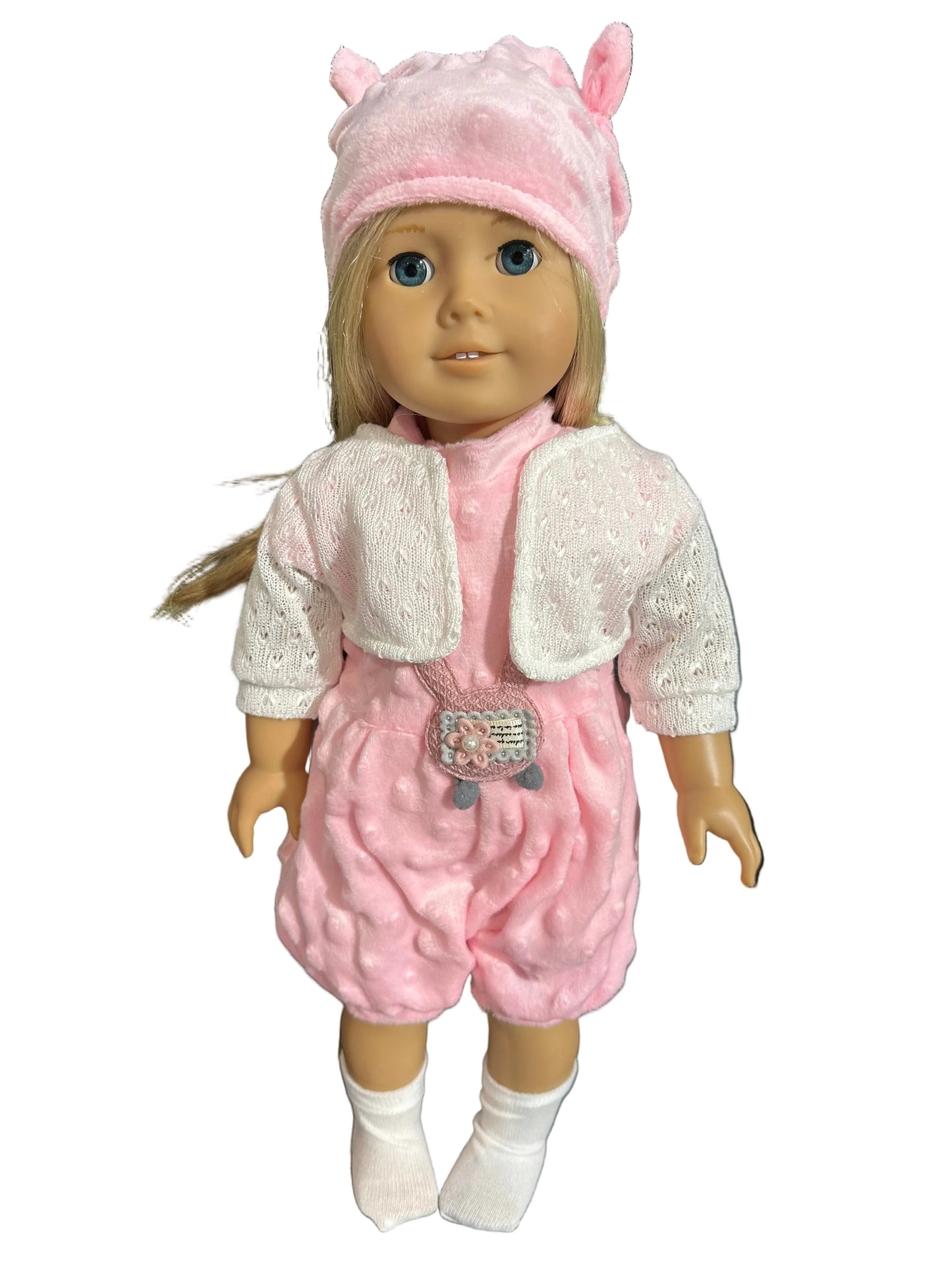 Soft Bunny Romper & Cardigan Set - 4 Piece Set