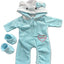 Plush Onesie with Hood & Booties - 2 Piece Set