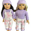 Lavender Sweater, Overalls & Beanie - 3 Piece Set
