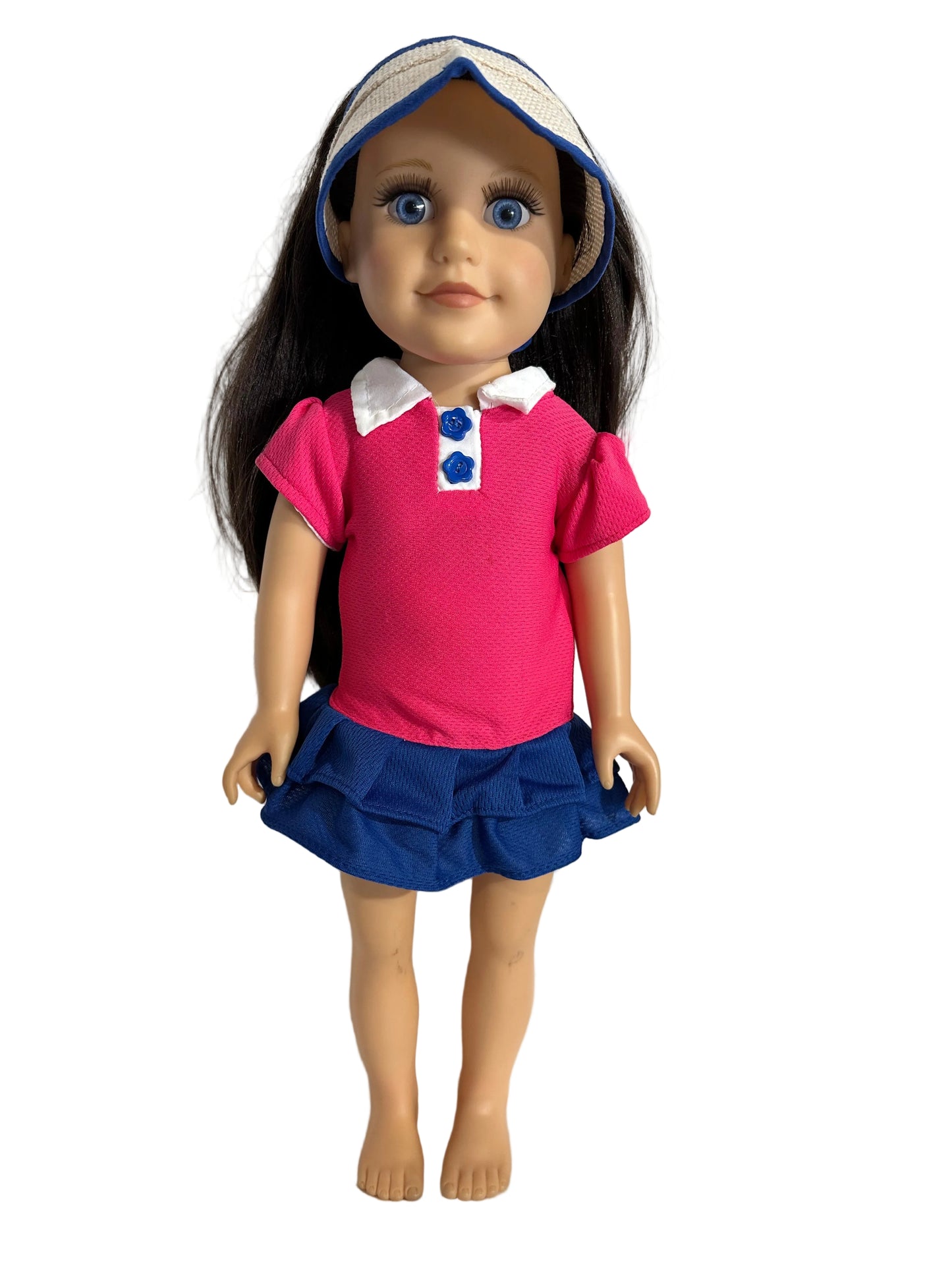 Sunny Days Doll Dress & Visor – 2 Piece Set