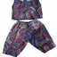Blue Abstract Pattern Top & Pants Set - 2 Piece