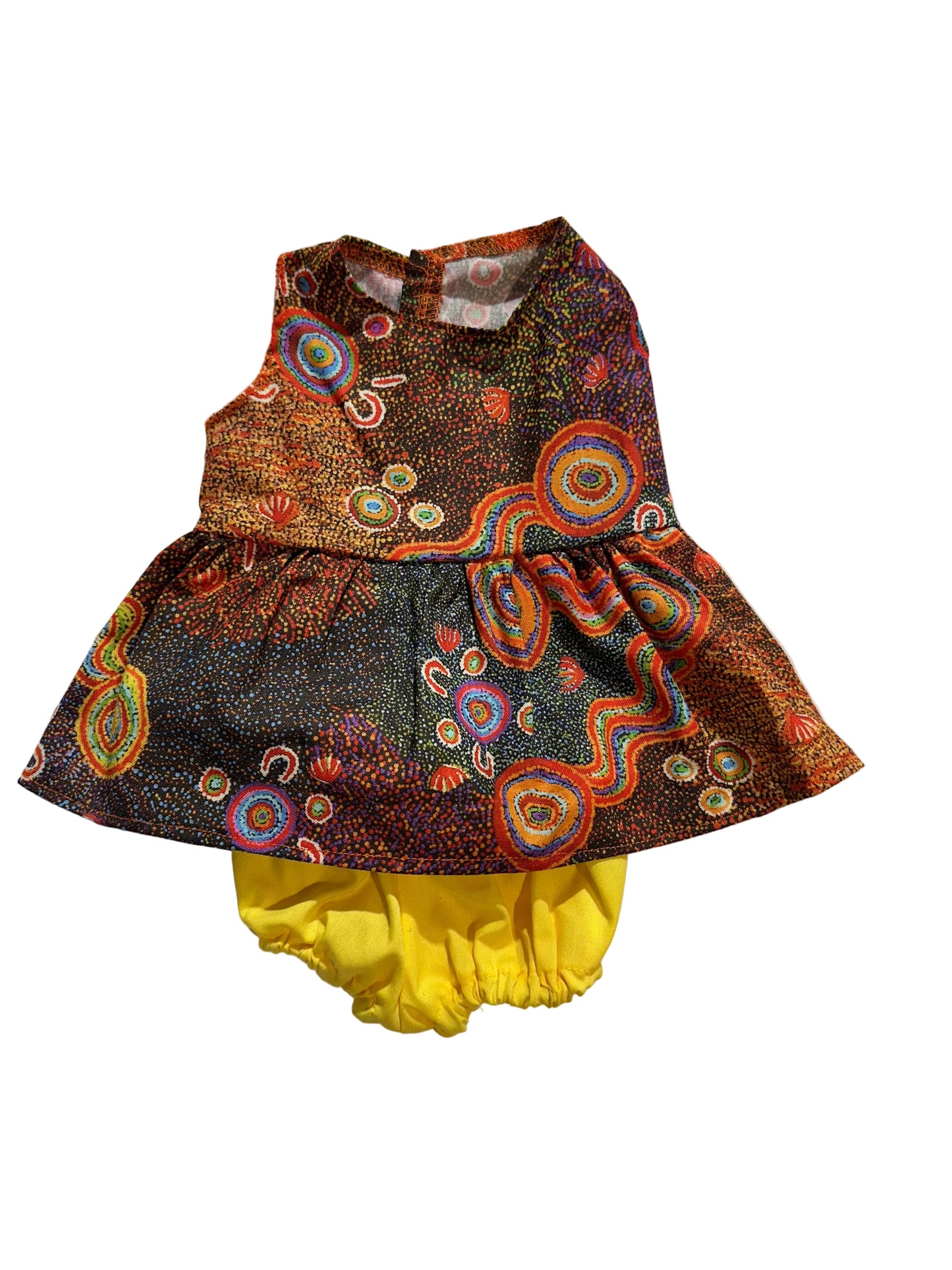 Indigenous Pattern Dress & Bloomers Set - 2 Piece