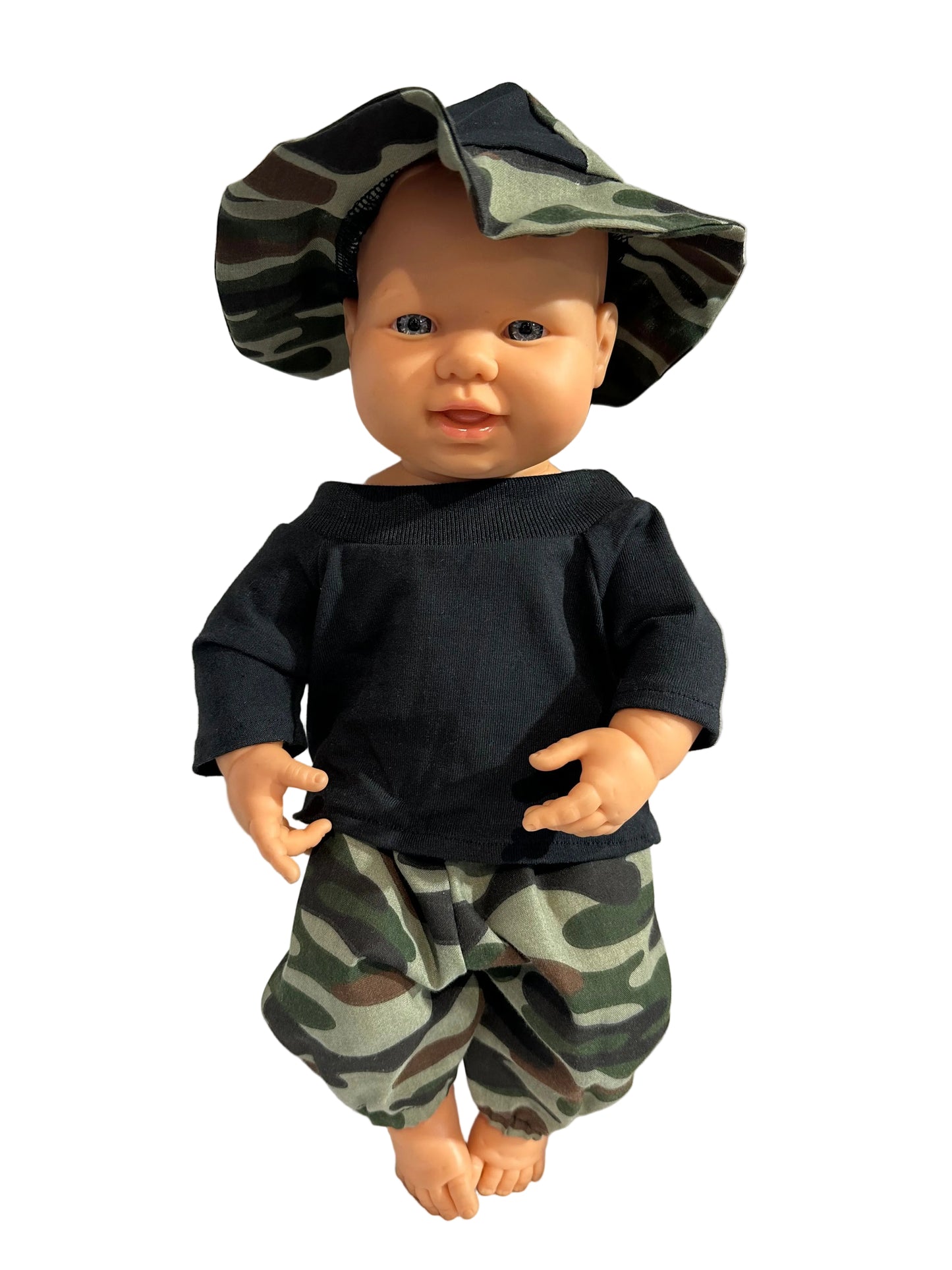 Shirt, Camouflage Pants & Hat - 3 Piece