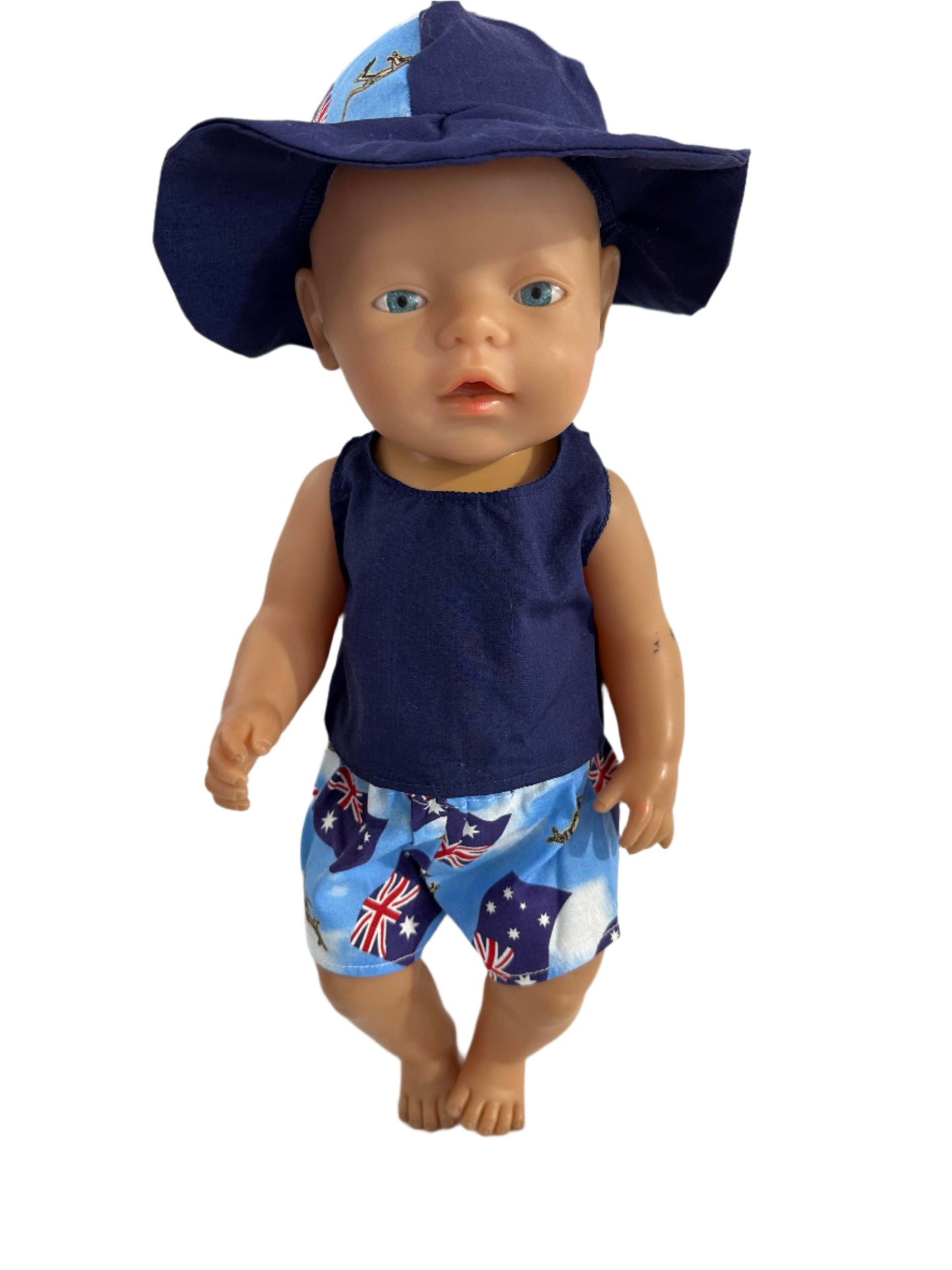 Australia Day Top, Short & Hat 3 Piece Set
