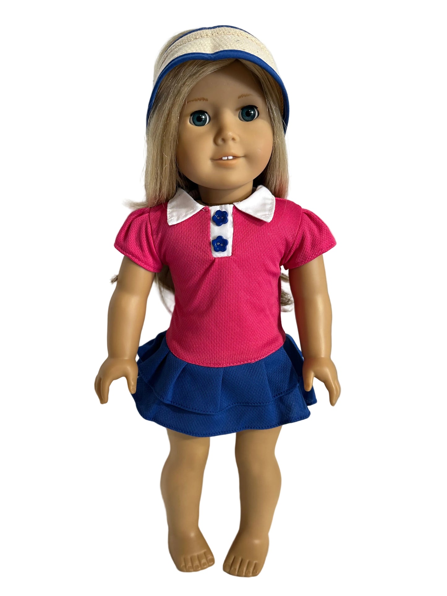 Sunny Days Doll Dress & Visor – 2 Piece Set