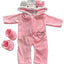 Plush Onesie with Hood & Booties - 2 Piece Set