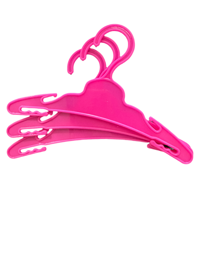 Set of 3 Coat Hangers - Hot Pink