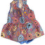 Indigenous Pattern Blue Circle Dress & Blue Bloomers Set - 2 Piece Set
