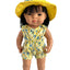 Yellow Floral Romper & Hat Set - 2 Piece