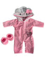 Plush Onesie with Hood & Booties - 2 Piece Set