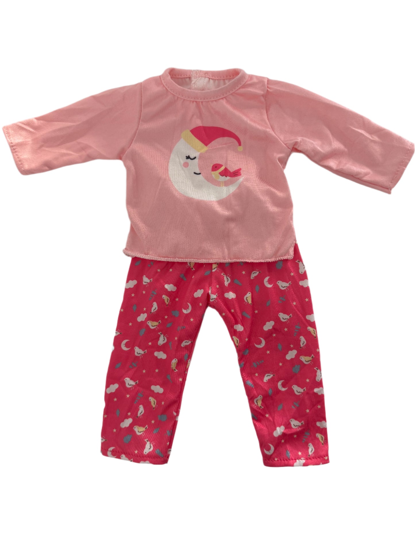 Pink Moon & Bird Pyjamas - 2 Piece Set