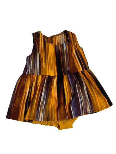 Abstract Pattern Dress & Bloomers Set - 2 Piece