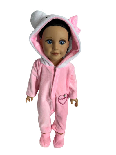 Plush Onesie with Hood & Booties - 2 Piece Set