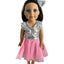 Sequin Tulle Pink Party Dress & Bow