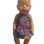 Indigenous Pattern Blue Circle Dress & Blue Bloomers Set - 2 Piece Set