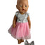Sequin Tulle Pink Party Dress & Bow