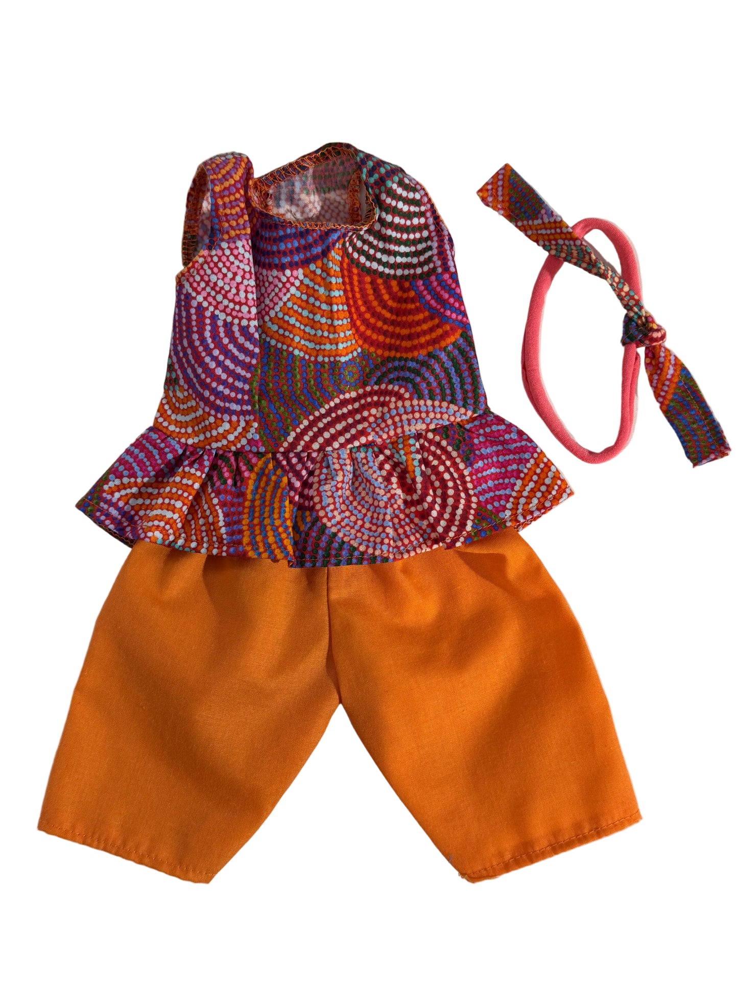 Indigenous Pattern Top, Pant & Headband Set - 3 Piece