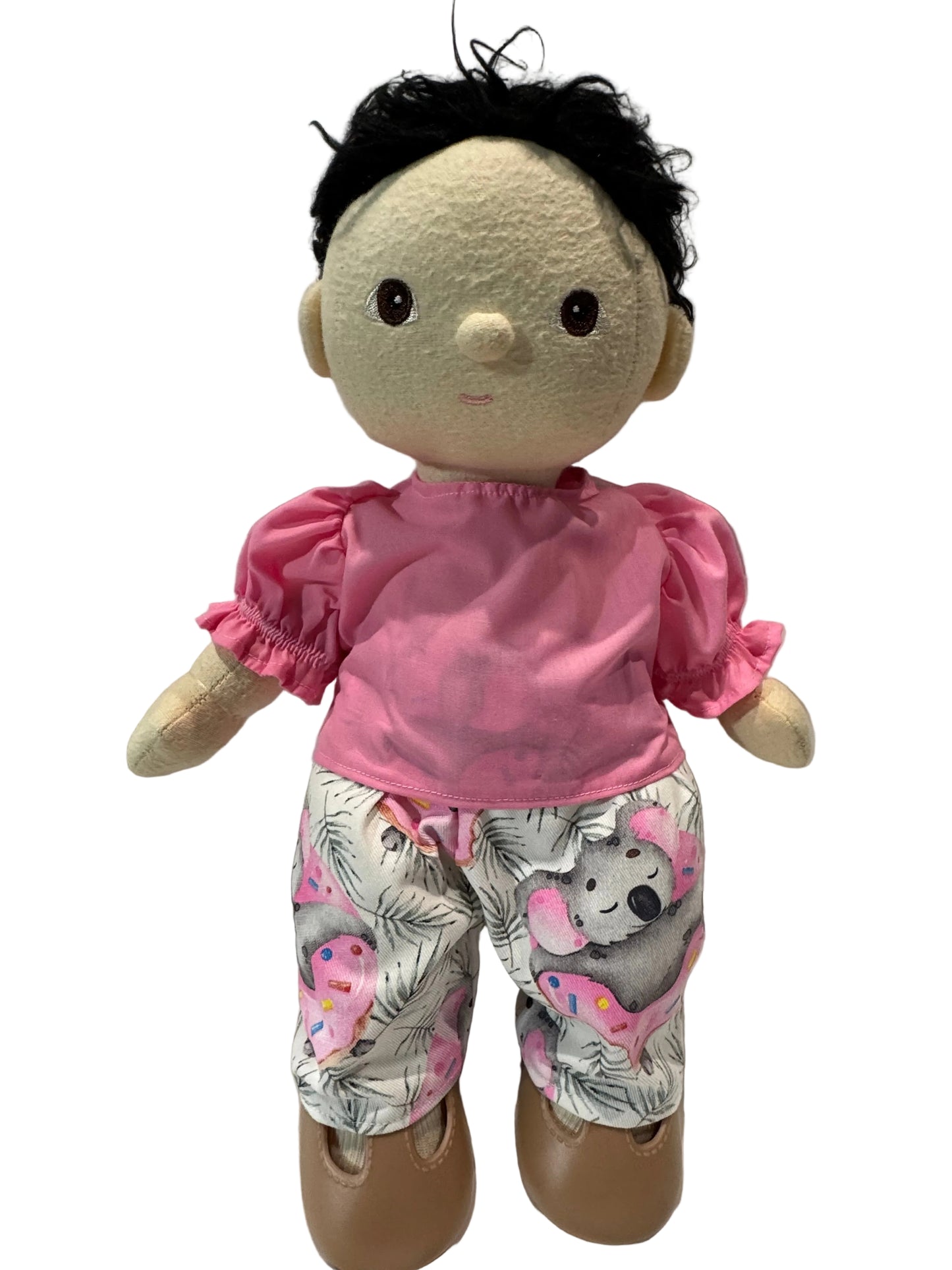 Pink Ruffled Shirt & Koala Pant Set - 2 Piece