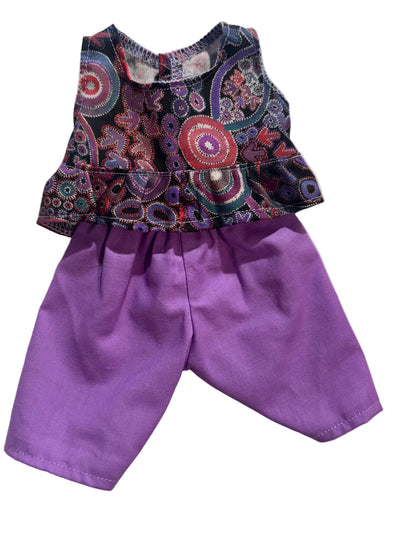 Indigenous Purple & Pink Frilled Top & Pants - 2 Piece Set