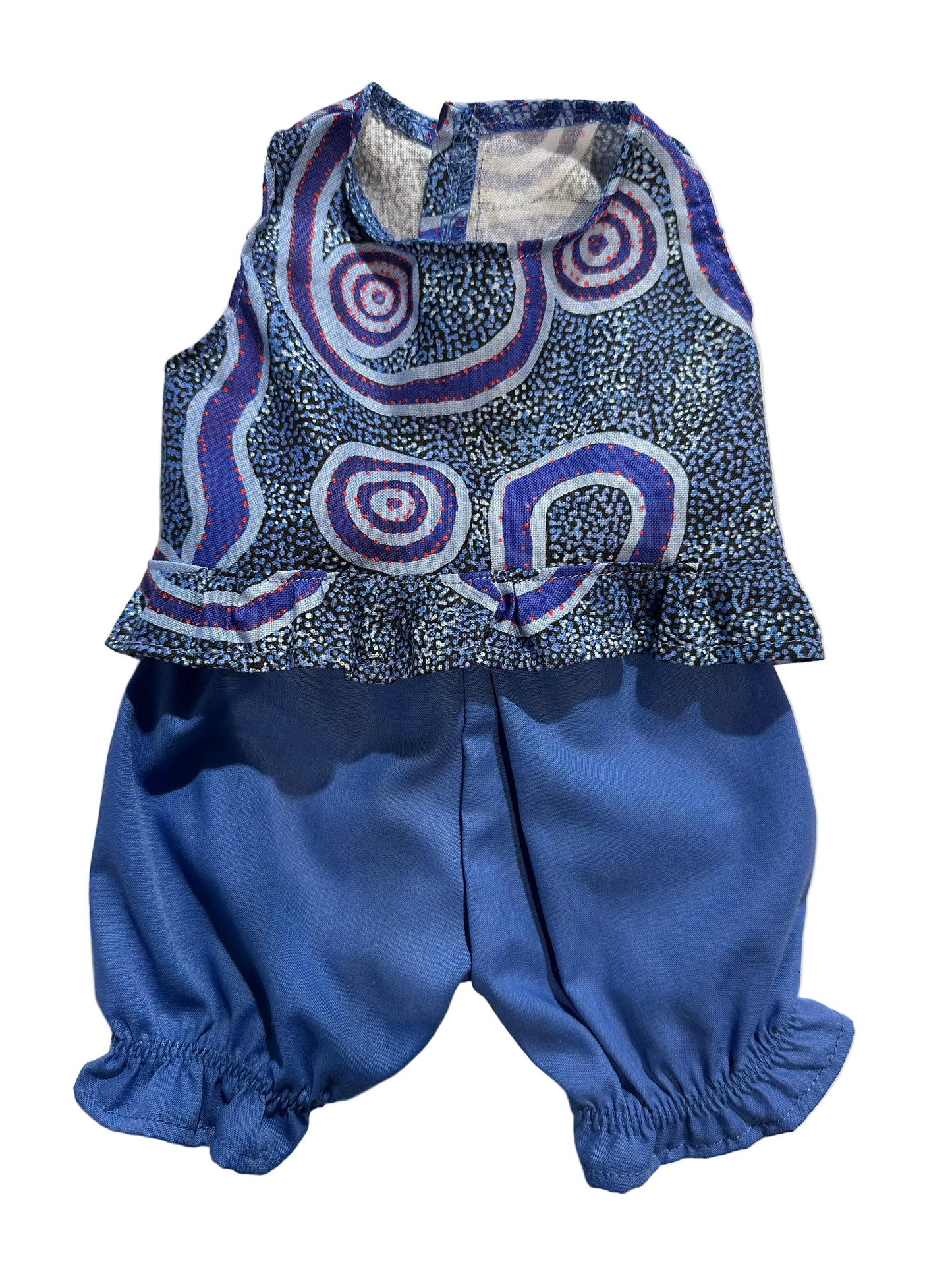 Frilled Indigenous Top & Shorts Set - 2 Piece