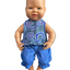 Frilled Indigenous Top & Shorts Set - 2 Piece