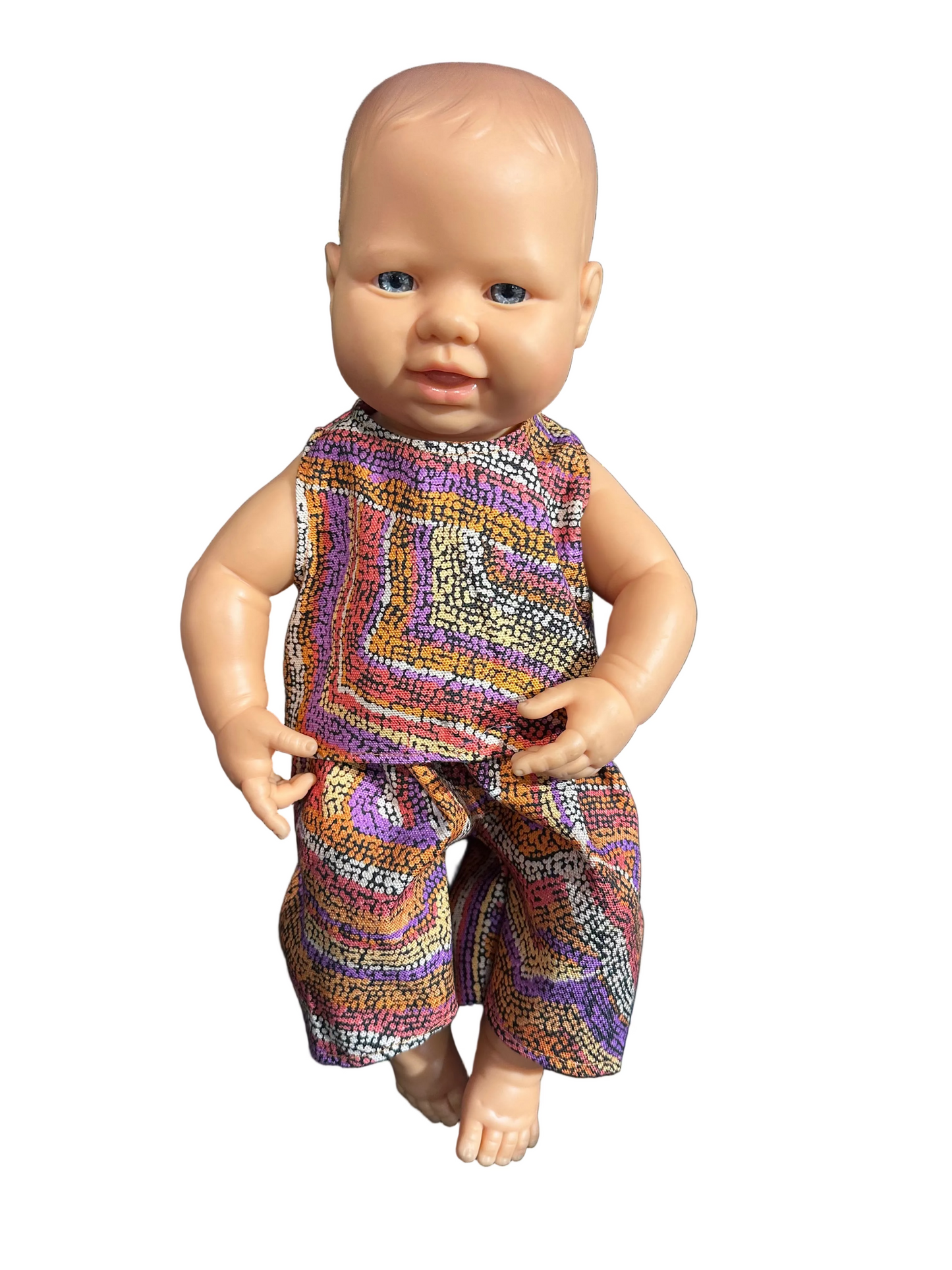 Multicolour Indigenous Pattern Top & Shorts Set – 2 Piece