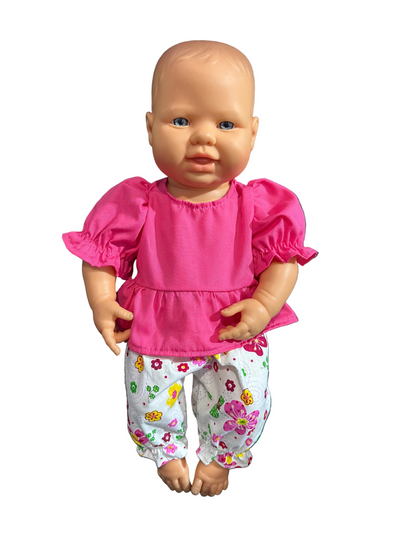 Pink & Flower Shorts Set - 2 Piece