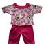 Pink Unicorn with Flowers Short Sleeve Top & Pants Set - 2 Piece