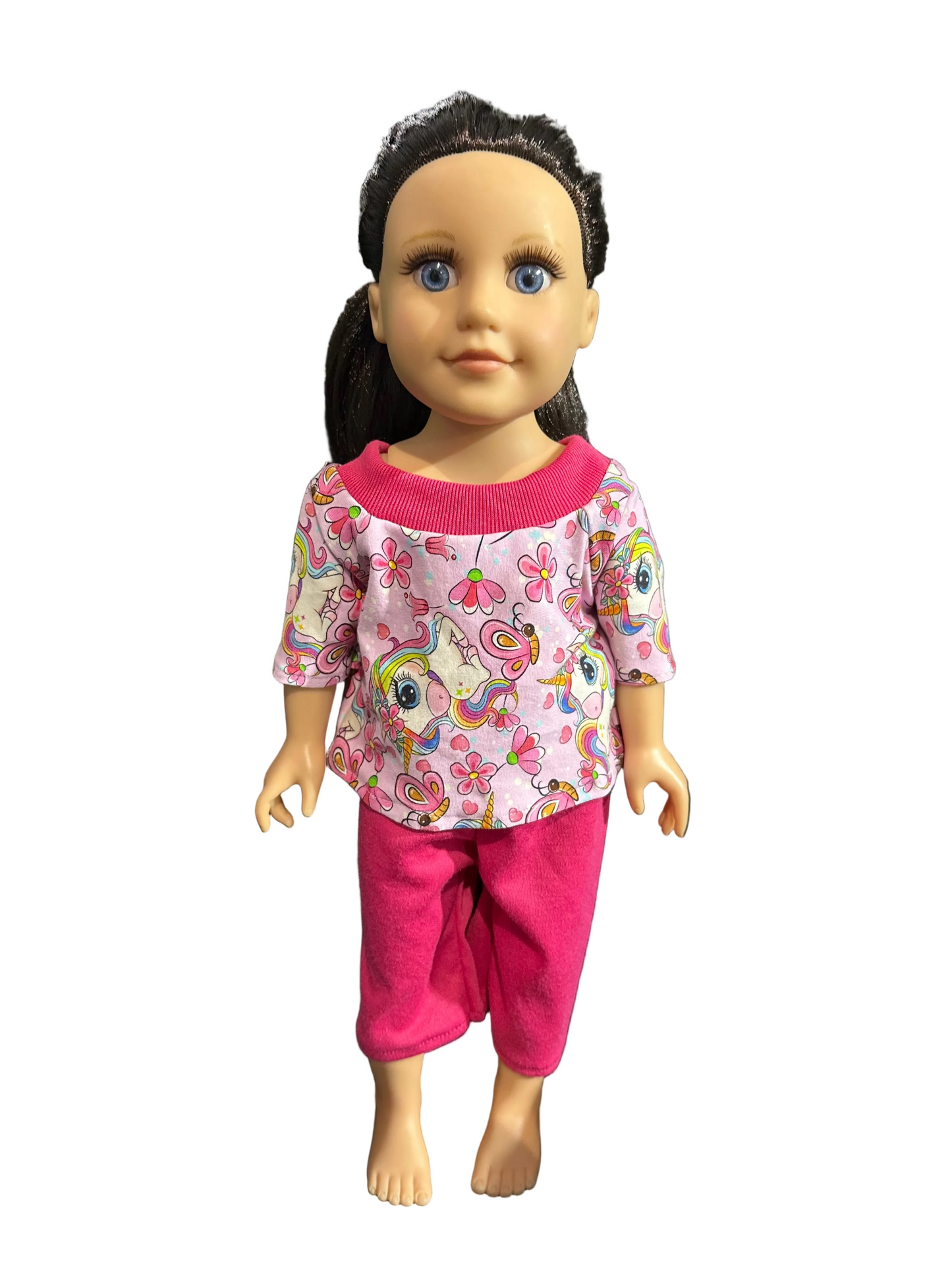 Pink Unicorn & Flower Pants Set - 2 Piece
