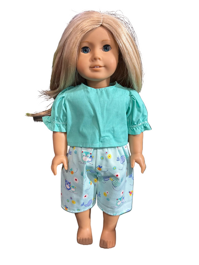 Frilled Top & Wide Pants Set - 2 Piece