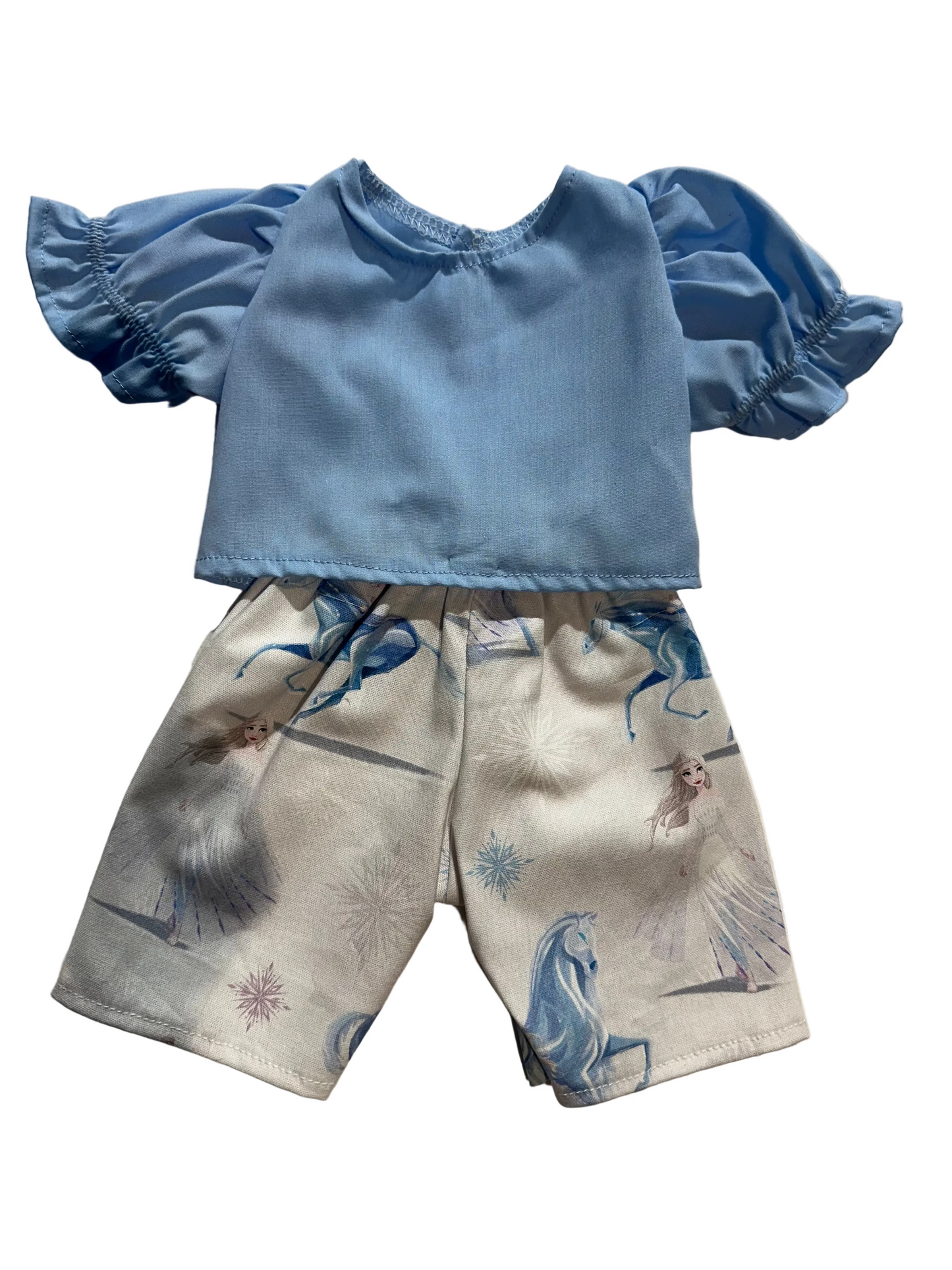 Frilled Top & Wide Pants Set - 2 Piece