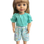 Frilled Top & Wide Pants Set - 2 Piece
