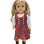 Little Red Tartan Dress Outfit - 3 Piece Set