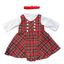 Little Red Tartan Dress Outfit - 3 Piece Set