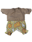 Indigenous Pattern Shirt & Ruffled Pant Set - 2 Piece
