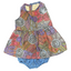 Indigenous Pattern Dress & Bloomers Set - Blue & Purple Sets - 2 Piece