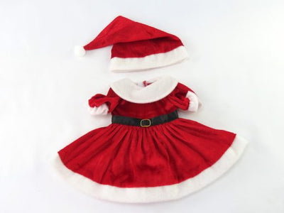 Red and White Santa Dress with Hat - 2 Piece Set