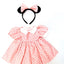 Little Pink Minnie Mouse Dress & Headband - 2 Piece Set