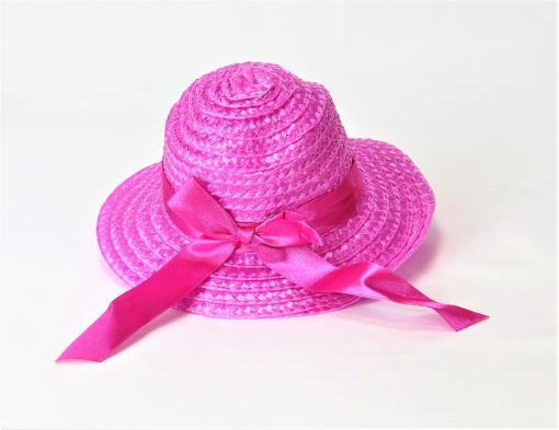 Straw Hat with Satin Bow